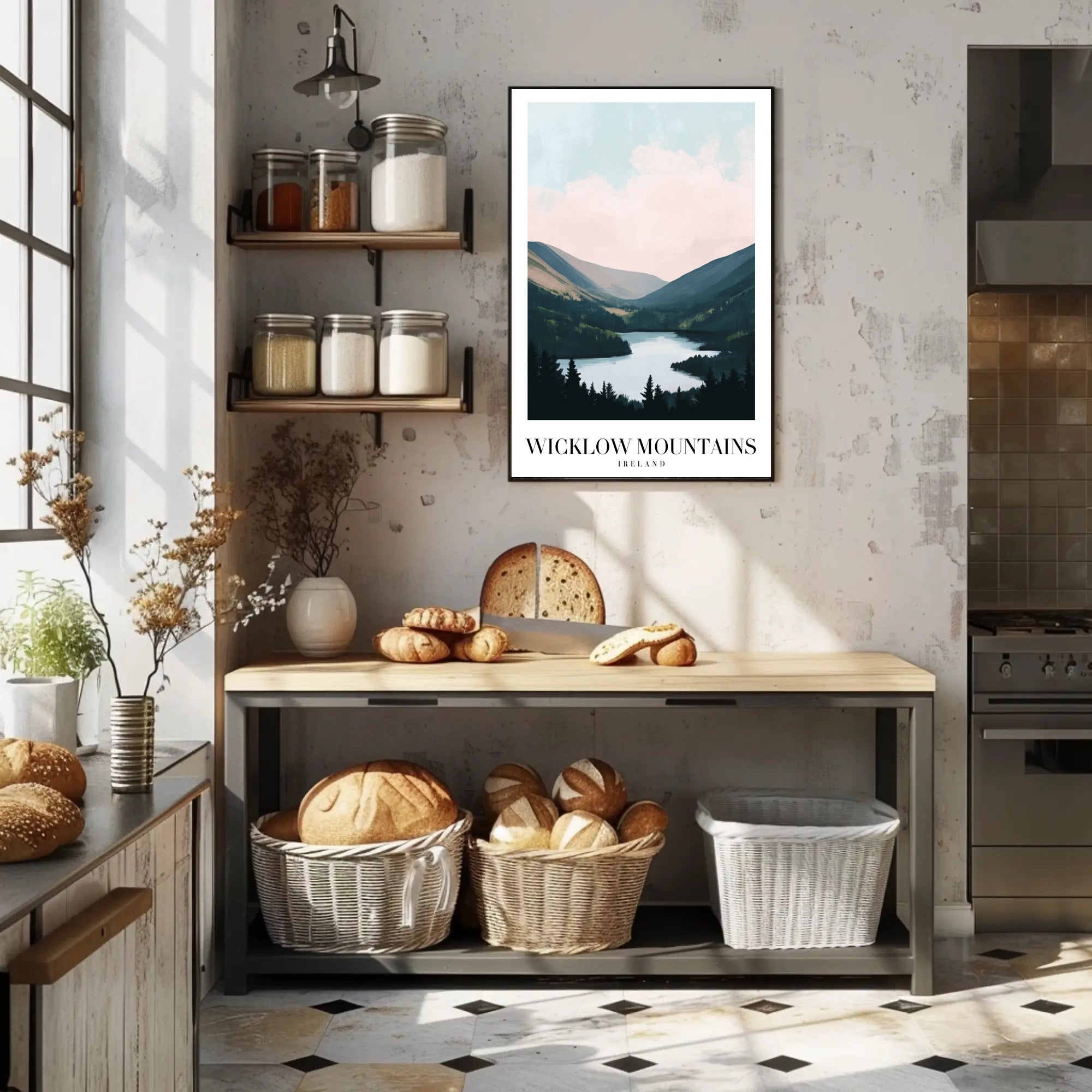 Wicklow Mountains Scenic Ireland Travel Poster PosterGoat