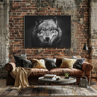 Wild Wolf Portrait in Majestic Animal Poster PosterGoat
