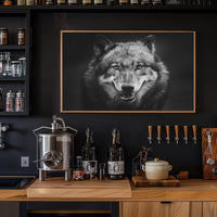 Wild Wolf Portrait in Majestic Animal Poster PosterGoat