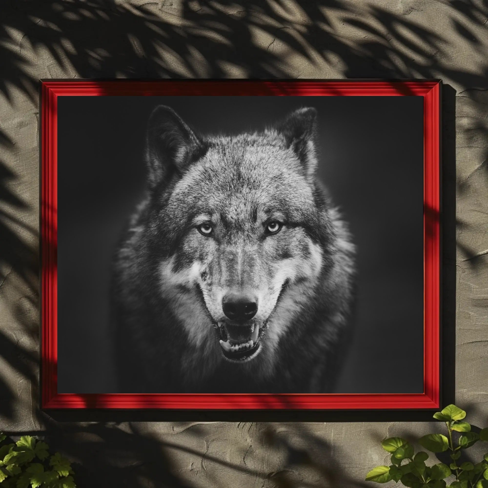 Wild Wolf Portrait in Majestic Animal Poster PosterGoat