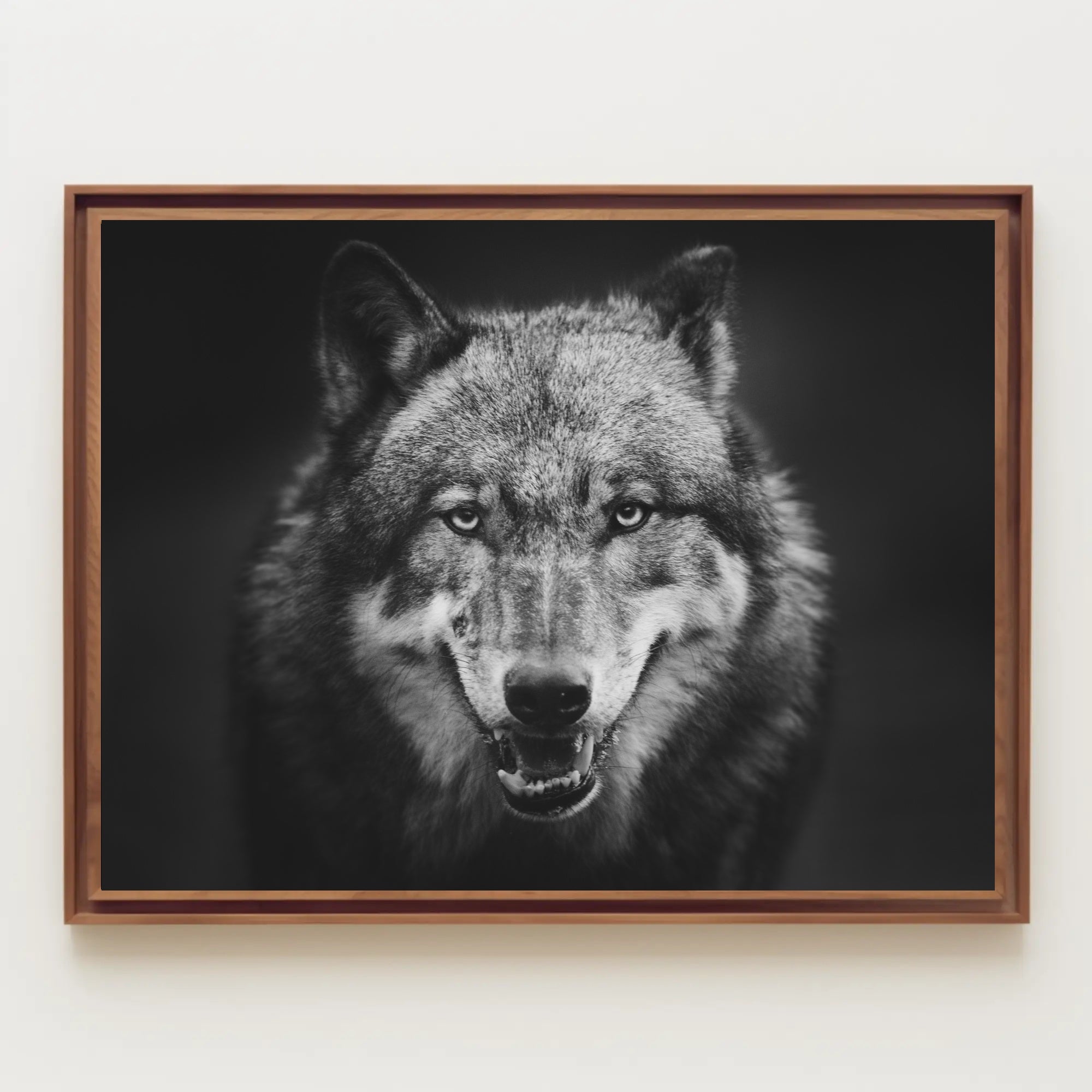 Wild Wolf Portrait in Majestic Animal Poster PosterGoat
