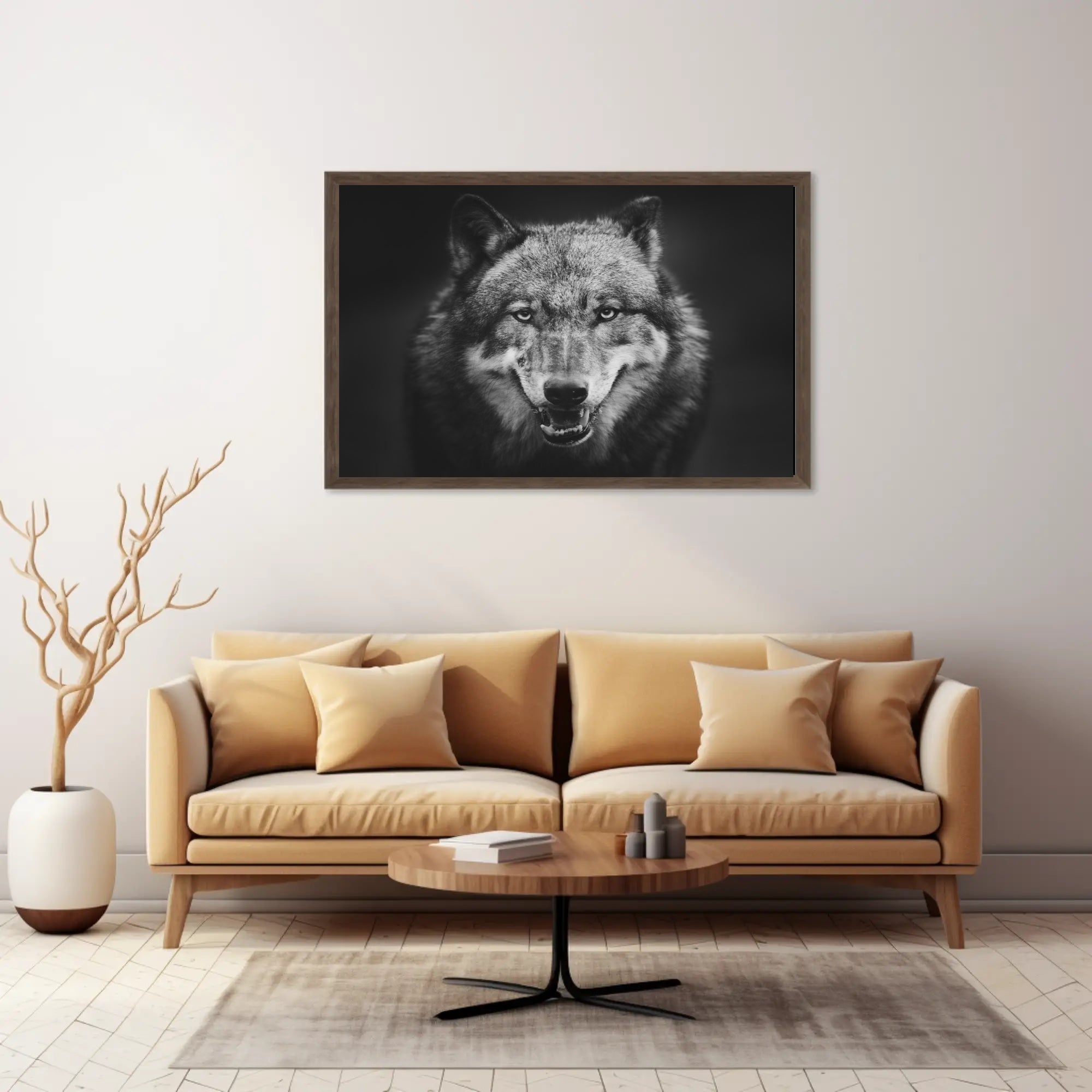Wild Wolf Portrait in Majestic Animal Poster PosterGoat