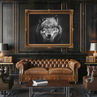 Wild Wolf Portrait in Majestic Animal Poster PosterGoat