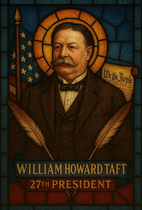 William Howard Taft Stained Glass Presidential Poster PosterGoat
