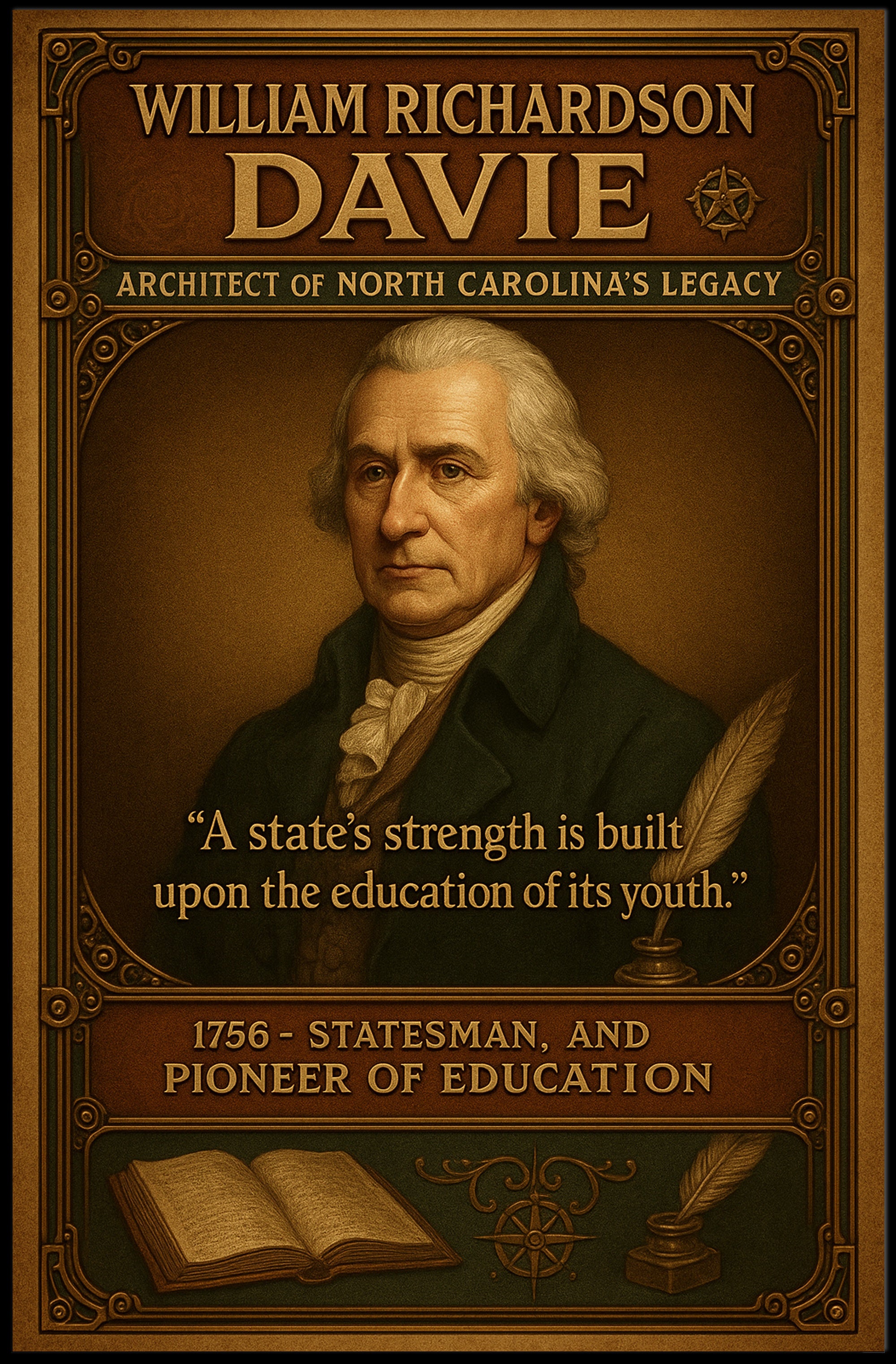 William Richardson Davie Legacy Poster Art Print PosterGoat