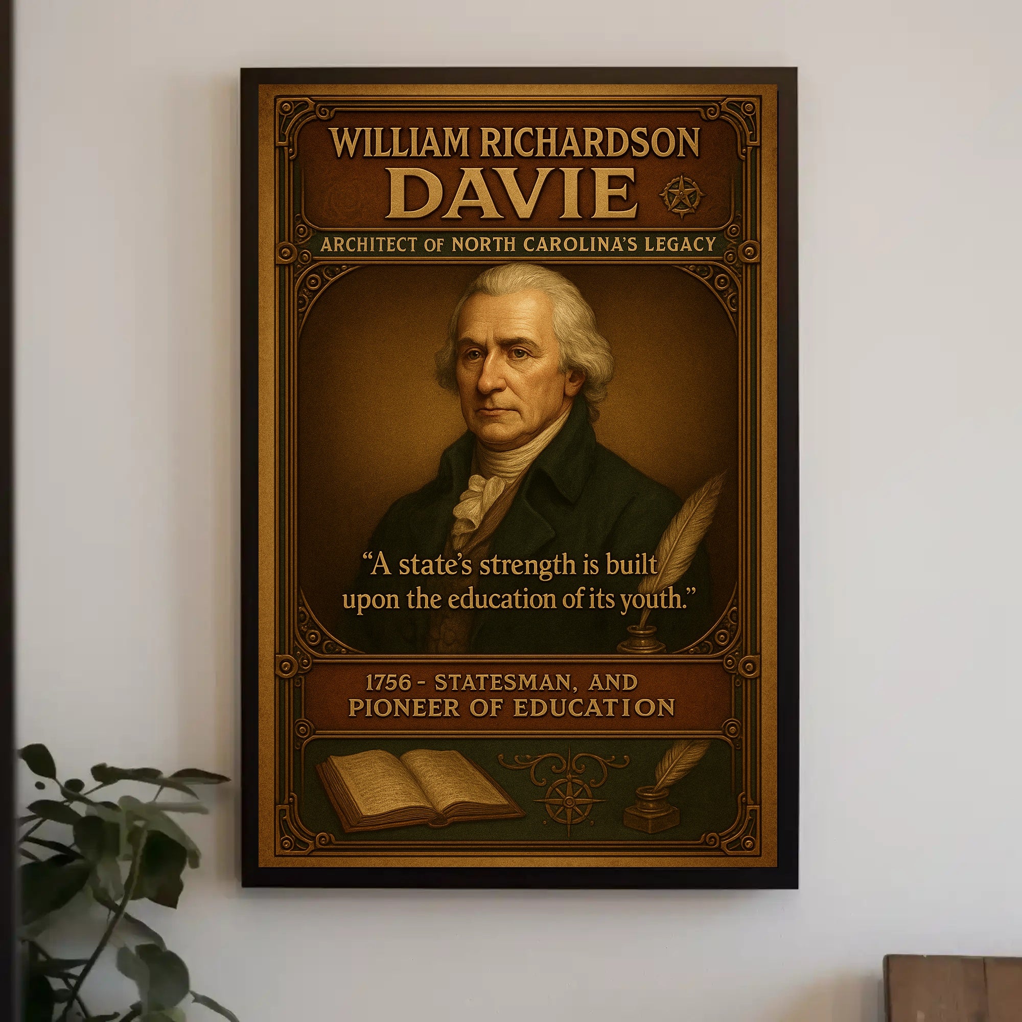 William Richardson Davie Legacy Poster Art Print PosterGoat
