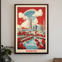 Winnipeg Skyline: Futuristic Urban or Cityscape Poster PosterGoat