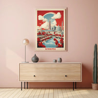 Winnipeg Skyline: Futuristic Urban or Cityscape Poster PosterGoat