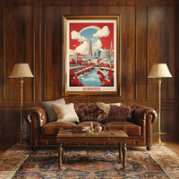 Winnipeg Skyline: Futuristic Urban or Cityscape Poster PosterGoat