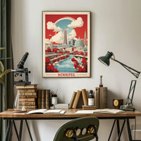 Winnipeg Skyline: Futuristic Urban or Cityscape Poster PosterGoat