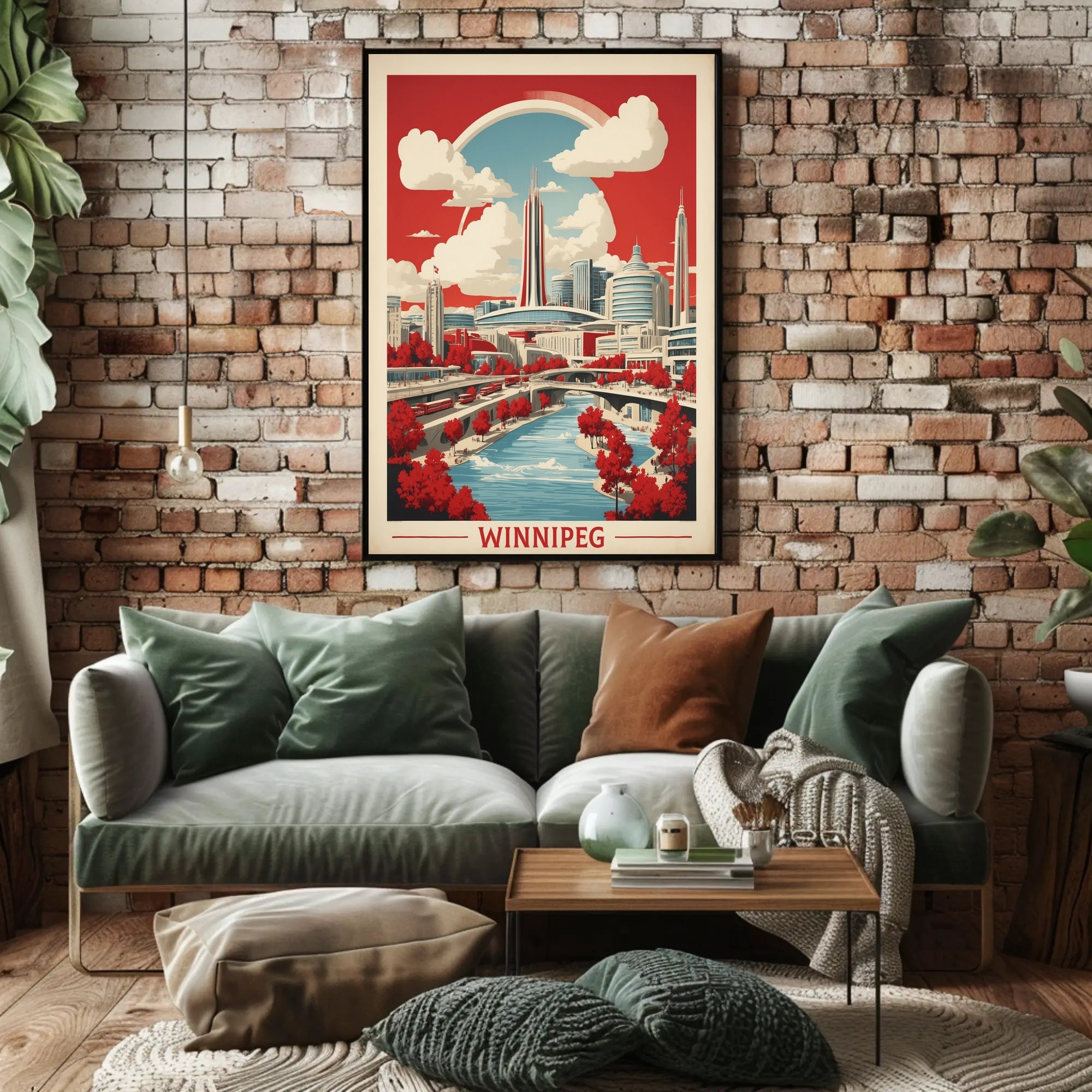 Winnipeg Skyline: Futuristic Urban or Cityscape Poster PosterGoat