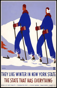 Winter Sports Adventure Poster: New York State Travel Poster PosterGoat
