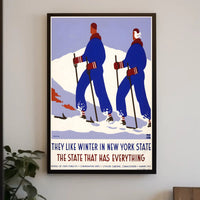 Winter Sports Adventure Poster: New York State Travel Poster PosterGoat