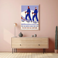 Winter Sports Adventure Poster: New York State Travel Poster PosterGoat