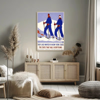 Winter Sports Adventure Poster: New York State Travel Poster PosterGoat