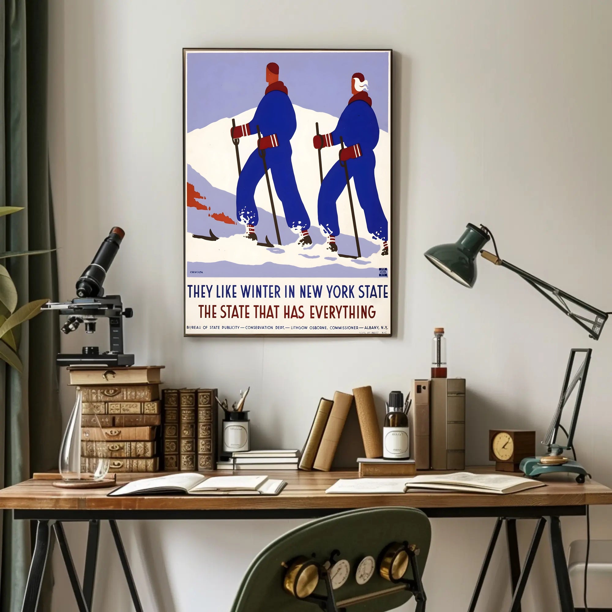 Winter Sports Adventure Poster: New York State Travel Poster PosterGoat