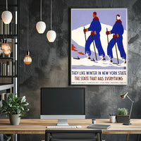 Winter Sports Adventure Poster: New York State Travel Poster PosterGoat