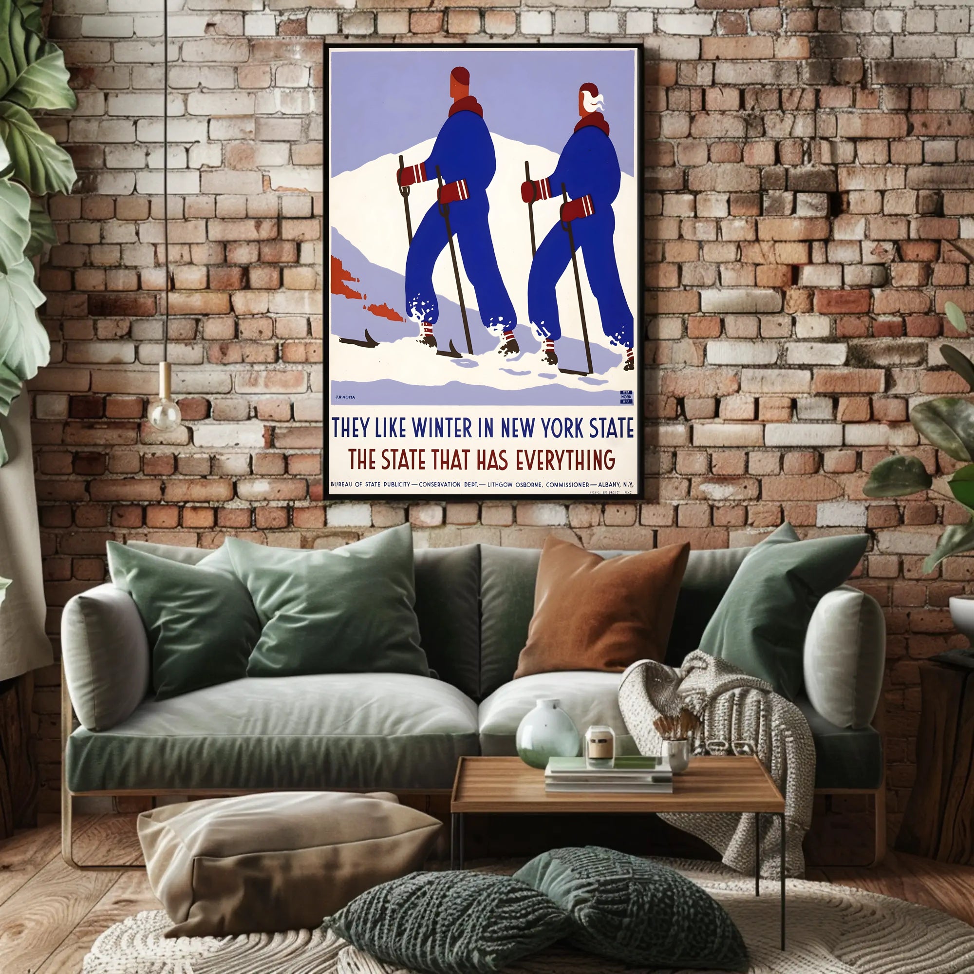 Winter Sports Adventure Poster: New York State Travel Poster PosterGoat