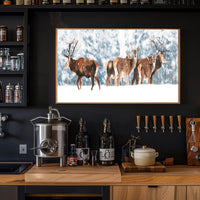 Winter Wildlife in Snowy Forest Scenery Animal Poster PosterGoat