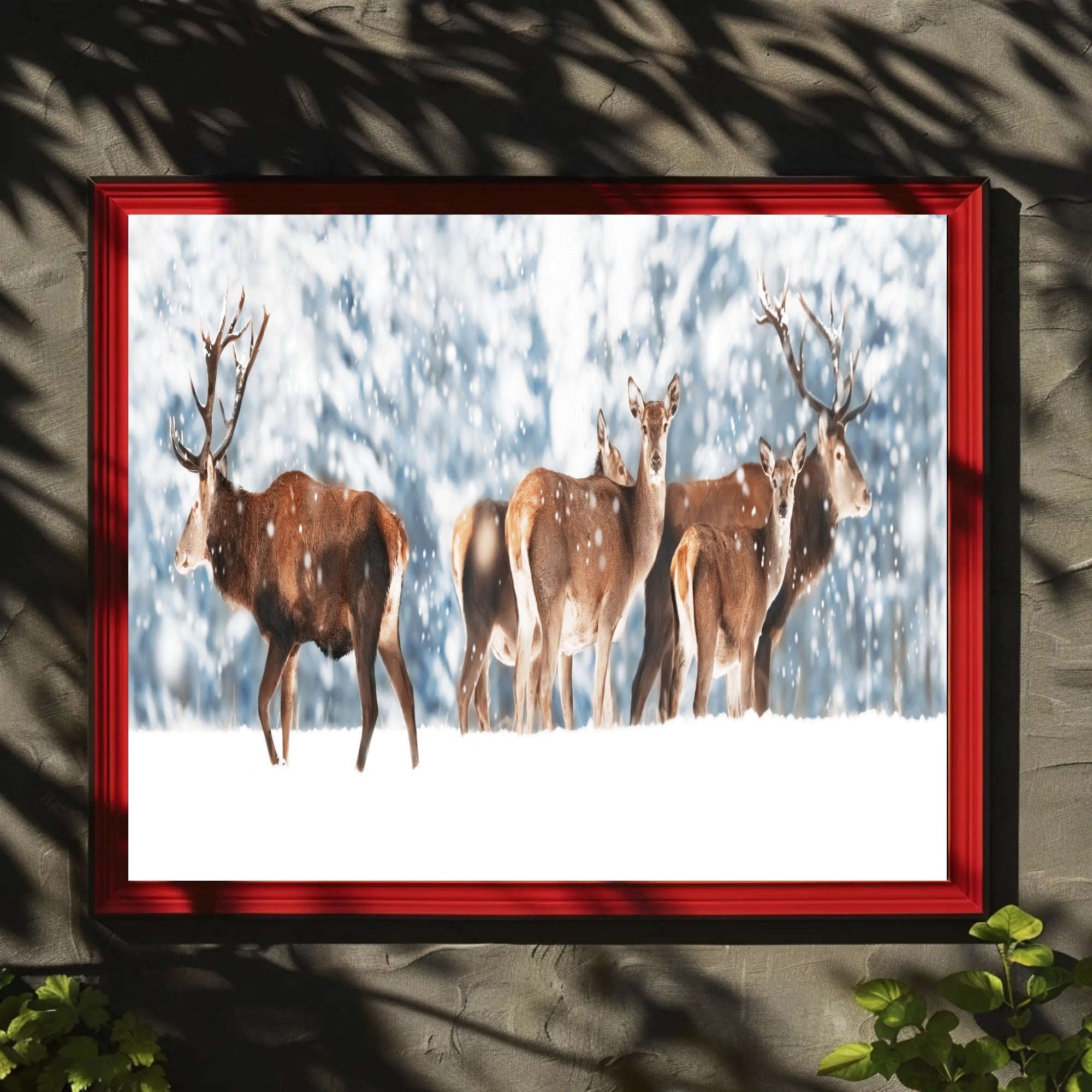 Winter Wildlife in Snowy Forest Scenery Animal Poster PosterGoat
