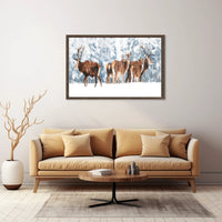 Winter Wildlife in Snowy Forest Scenery Animal Poster PosterGoat