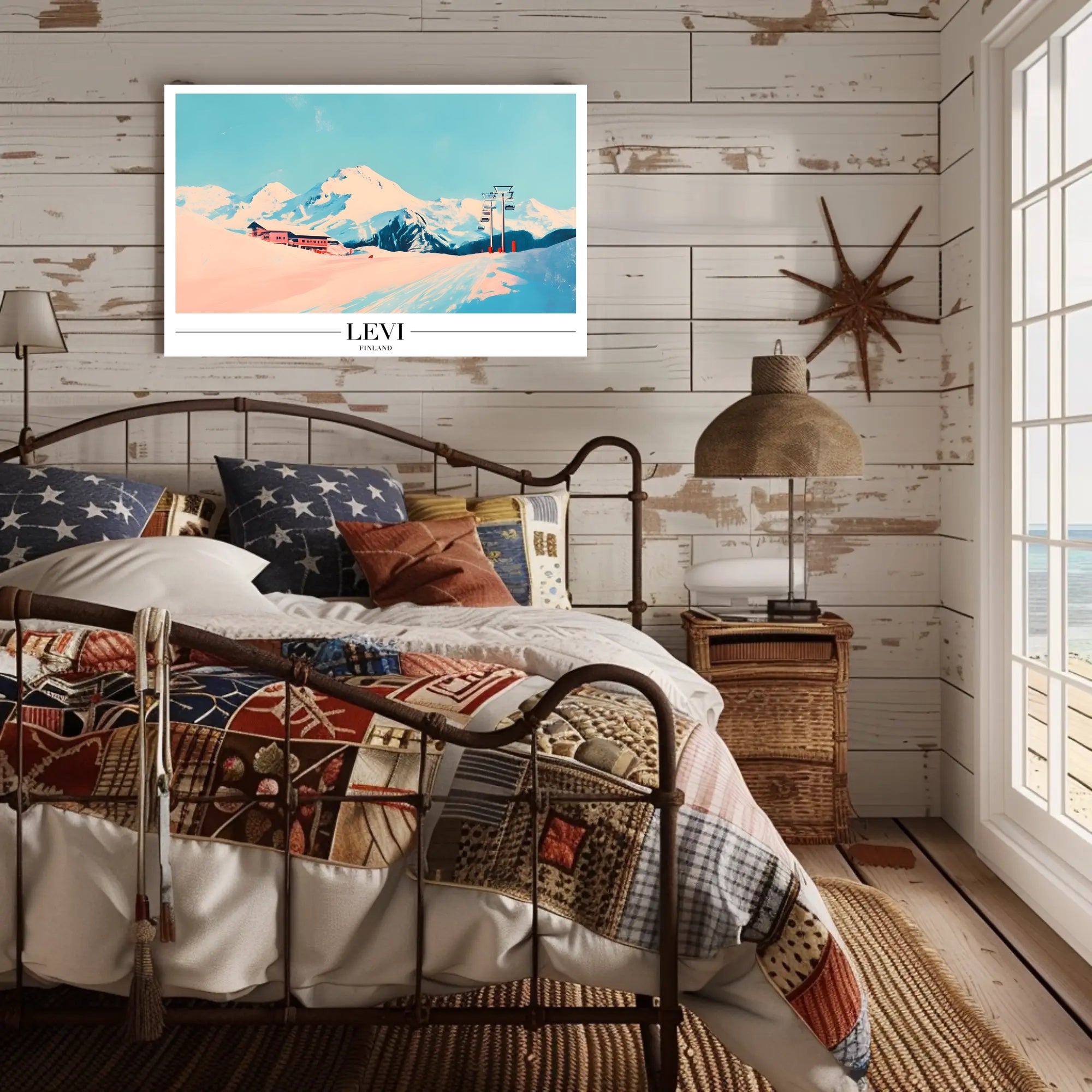 Winter Wonderland Ski Resort in Levi Finland Travel Poster PosterGoat