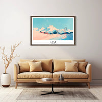 Winter Wonderland Ski Resort in Levi Finland Travel Poster PosterGoat