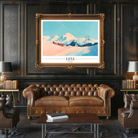 Winter Wonderland Ski Resort in Levi Finland Travel Poster PosterGoat