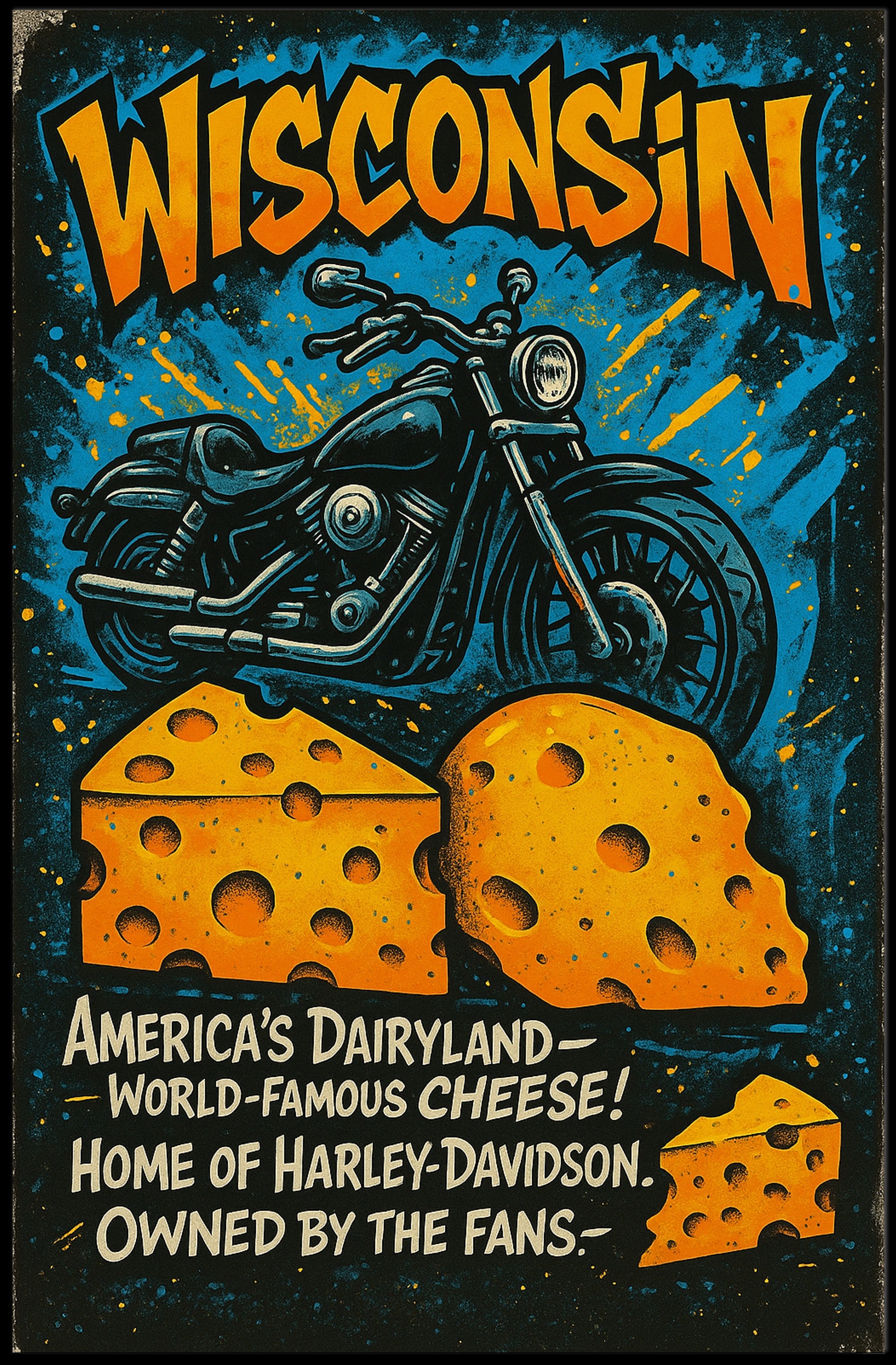 Wisconsin Americas Dairyland Poster PosterGoat