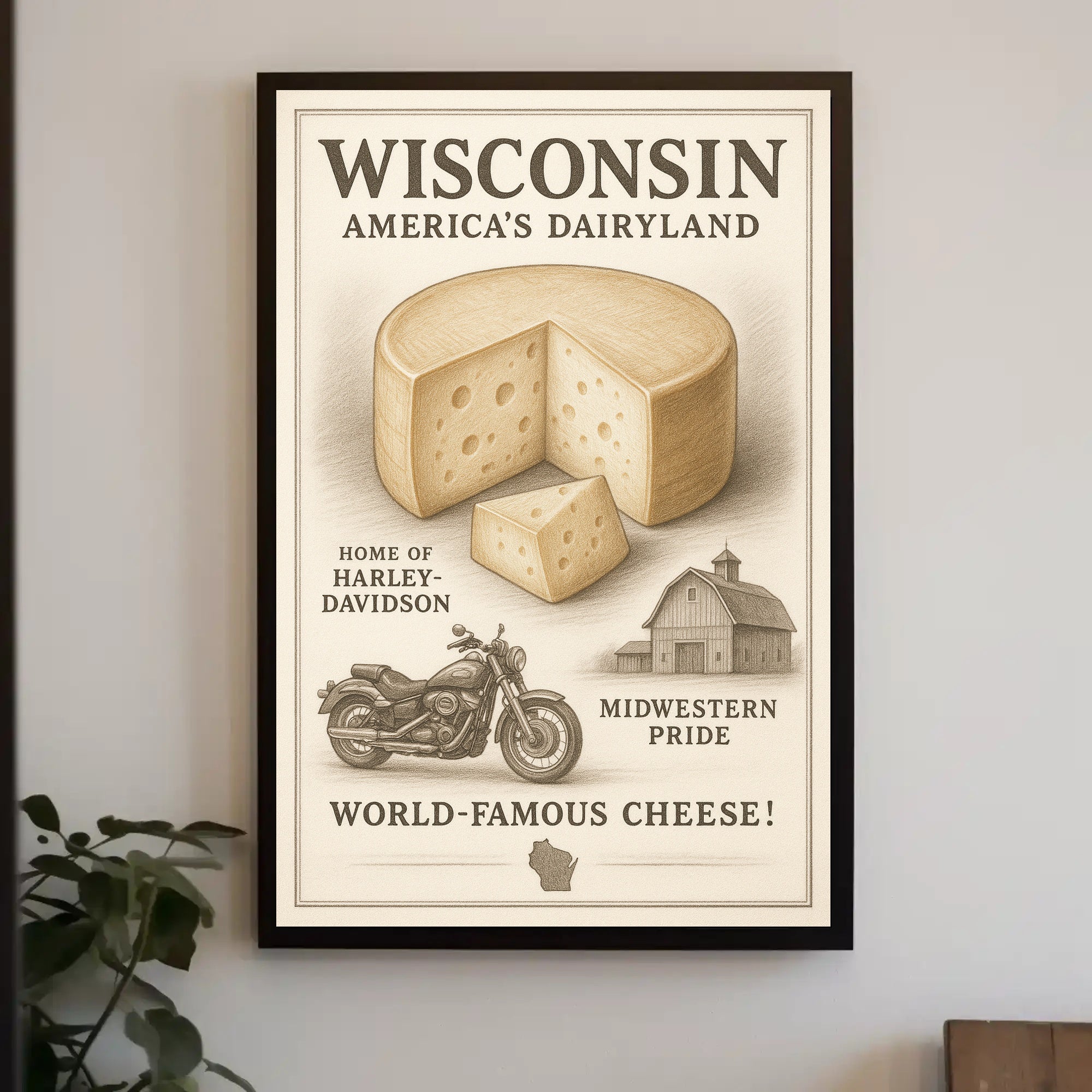 Wisconsin Americas Dairyland Poster PosterGoat