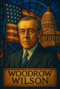 Woodrow Wilson Distinguished Historical Presidential Poster PosterGoat