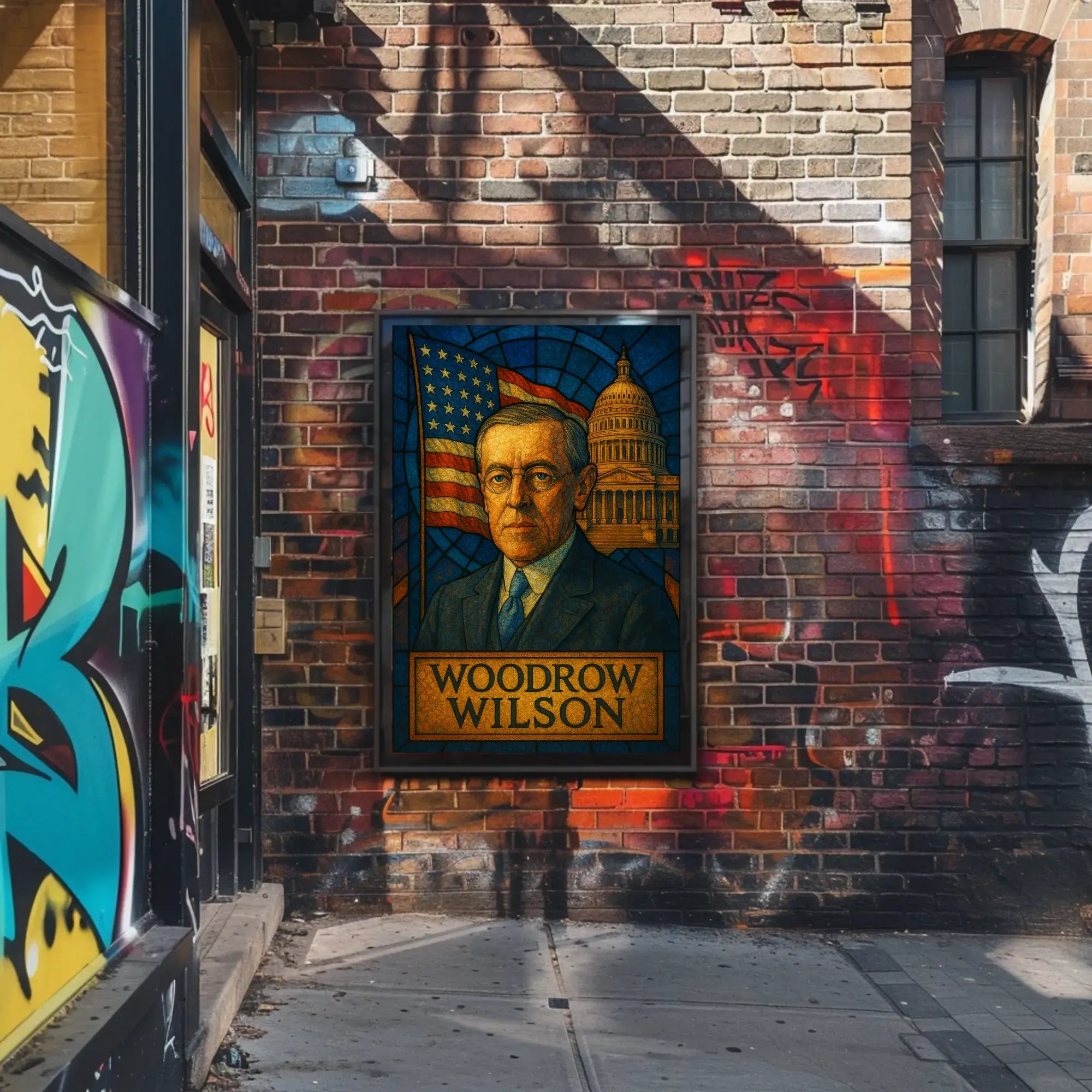 Woodrow Wilson Distinguished Historical Presidential Poster PosterGoat