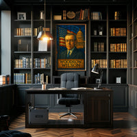 Woodrow Wilson Distinguished Historical Presidential Poster PosterGoat