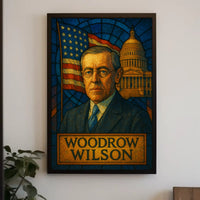 Woodrow Wilson Distinguished Historical Presidential Poster PosterGoat