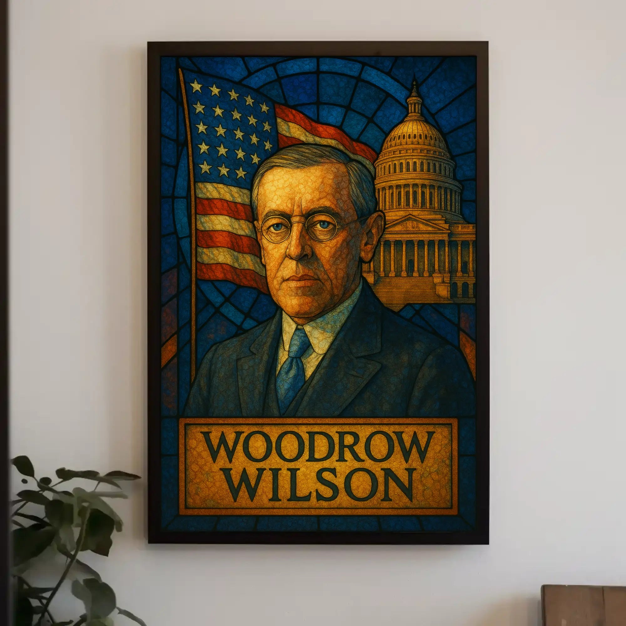 Woodrow Wilson Distinguished Historical Presidential Poster PosterGoat
