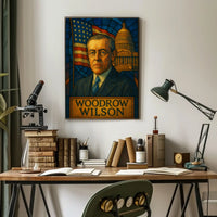 Woodrow Wilson Distinguished Historical Presidential Poster PosterGoat