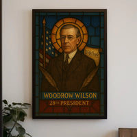 Woodrow Wilson Leadership Vintage Historical Poster PosterGoat