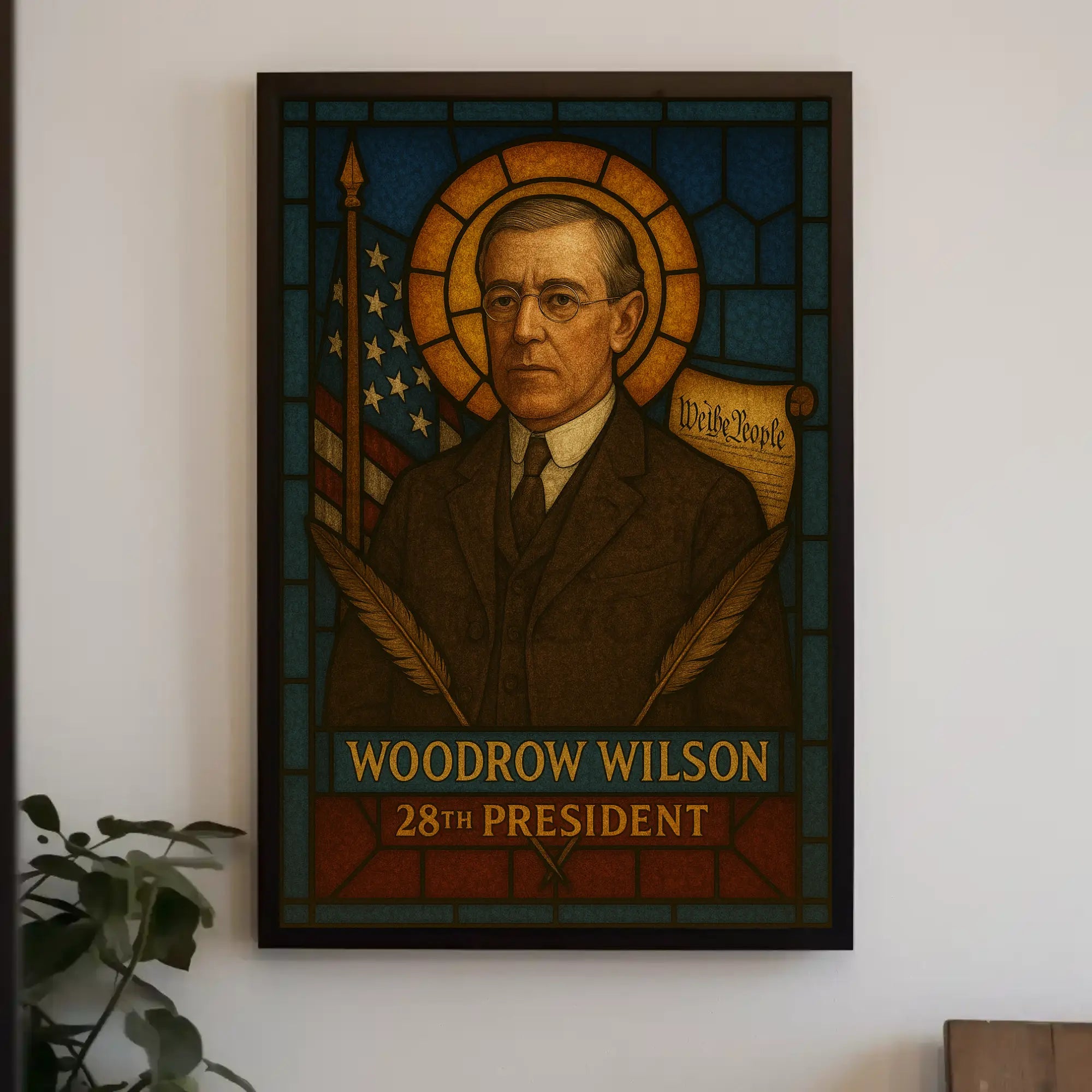 Woodrow Wilson Leadership Vintage Historical Poster PosterGoat