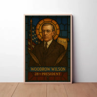 Woodrow Wilson Leadership Vintage Historical Poster PosterGoat