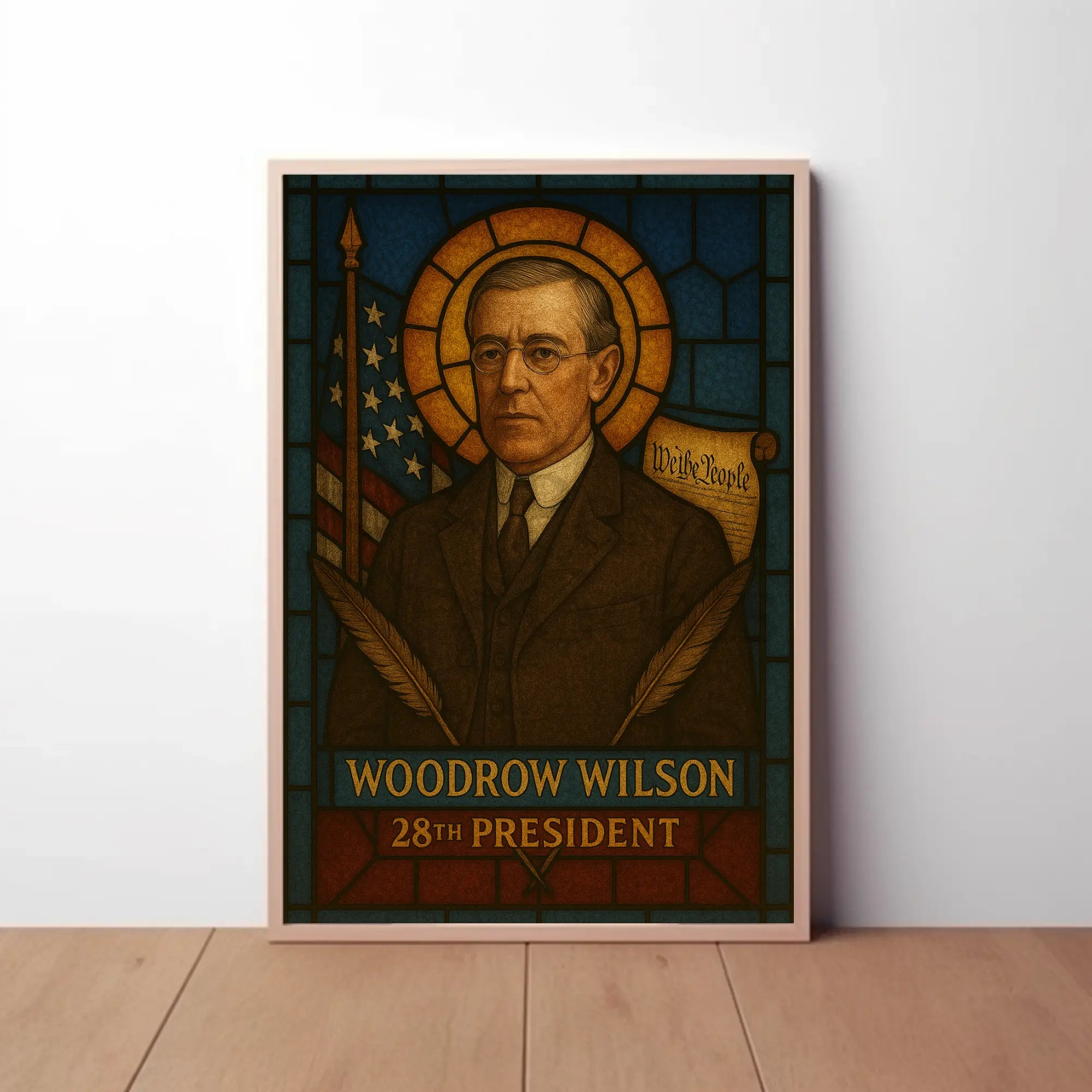 Woodrow Wilson Leadership Vintage Historical Poster PosterGoat