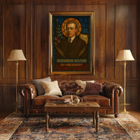 Woodrow Wilson Leadership Vintage Historical Poster PosterGoat