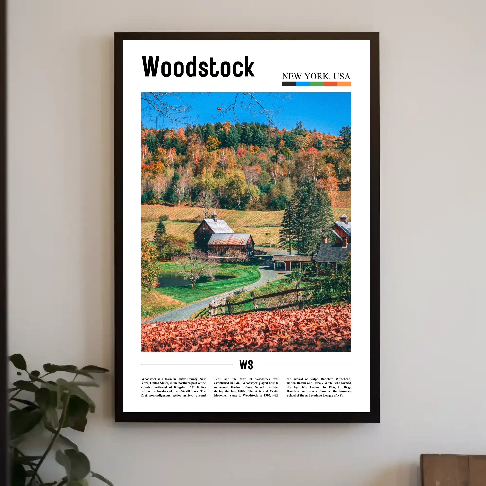 Woodstock Autumn Scenery: Travel Poster PosterGoat