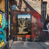 Woodward Ave M1 Detroit to Pontiac Aerial Shot Travel Poster PosterGoat