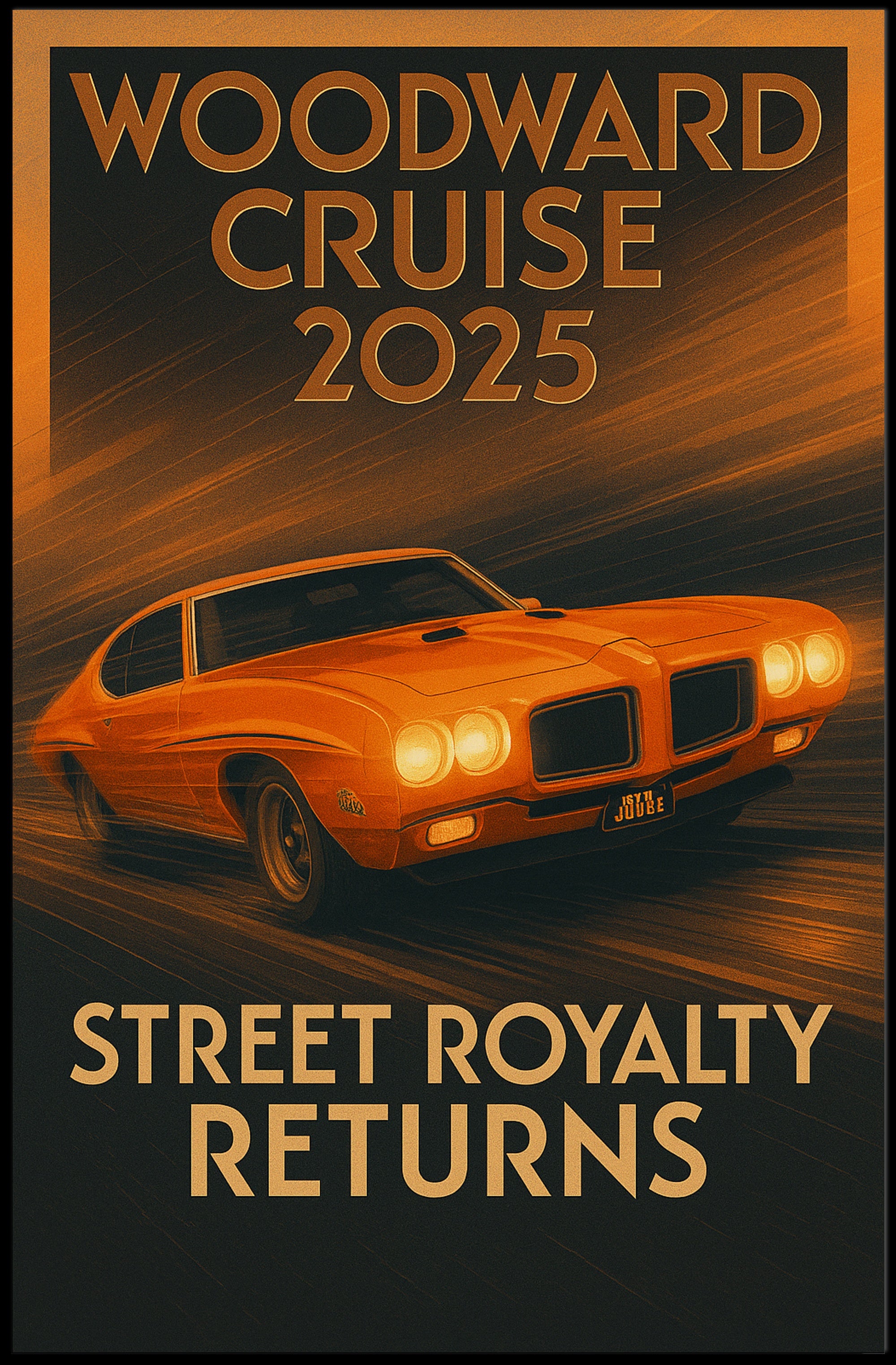 Woodward Cruise 2025 Poster PosterGoat