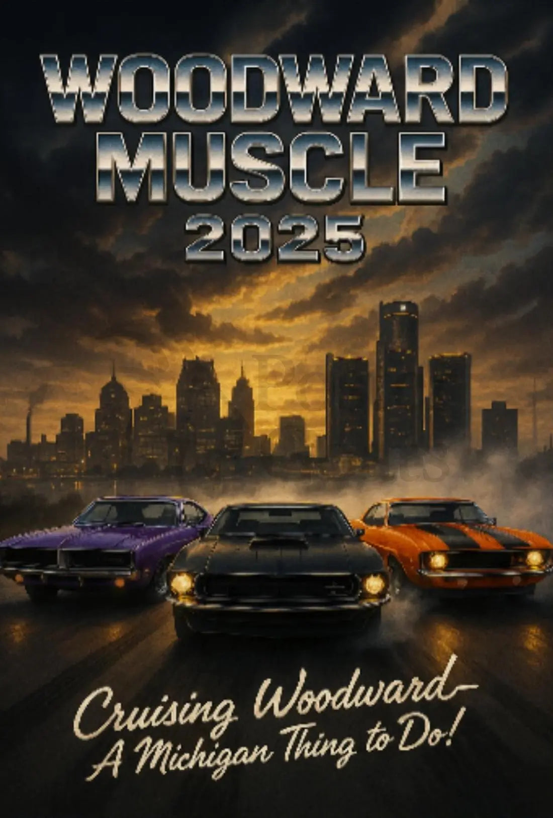 Woodward Muscle Cars 2025 Heritage Poster PosterGoat