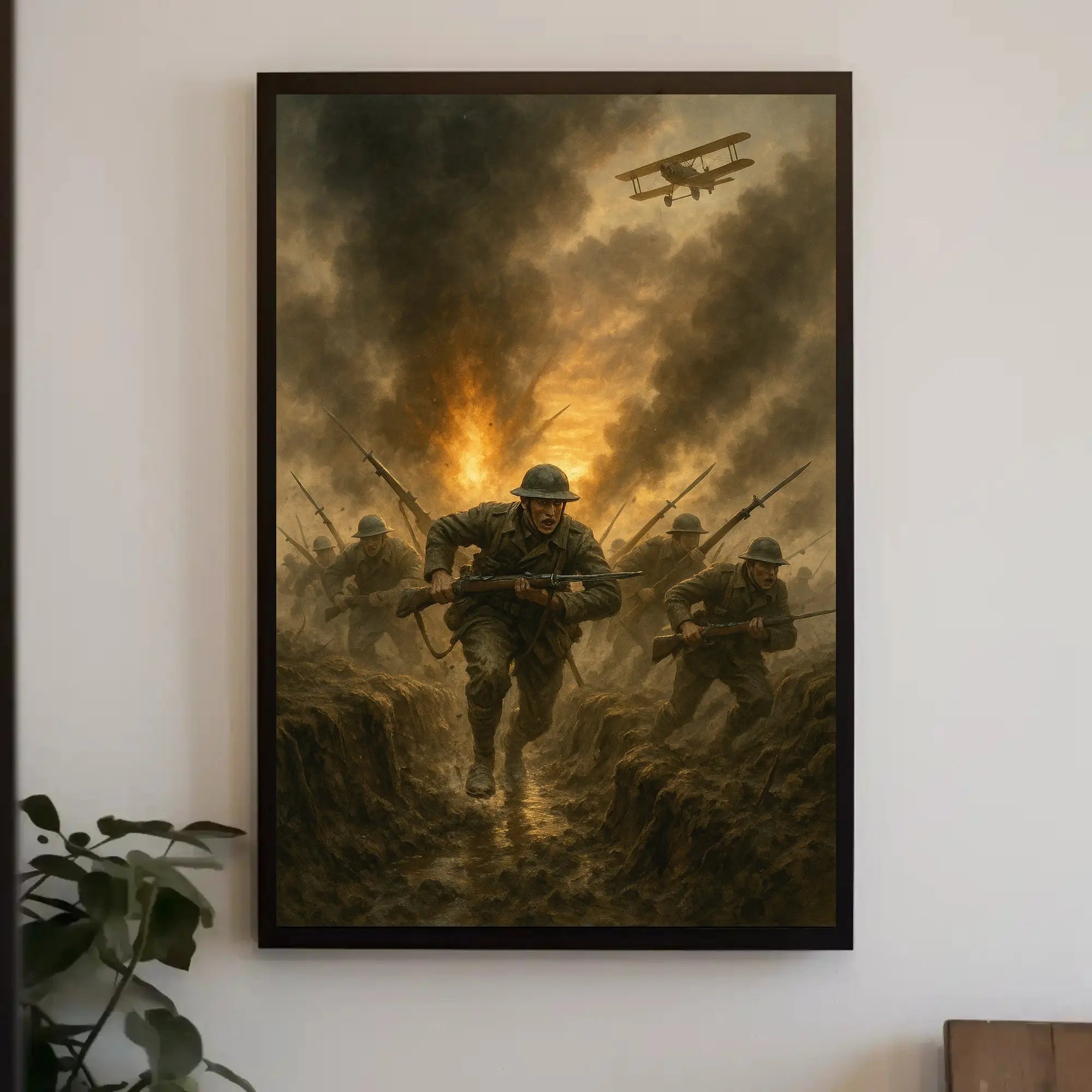 World War I Trench Warfare Realism Art Print - Military Recruitment Poster PosterGoat