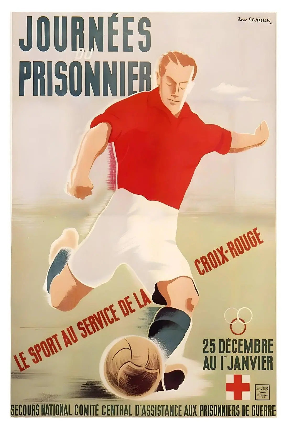 World War II Red Cross Sports Event Poster PosterGoat
