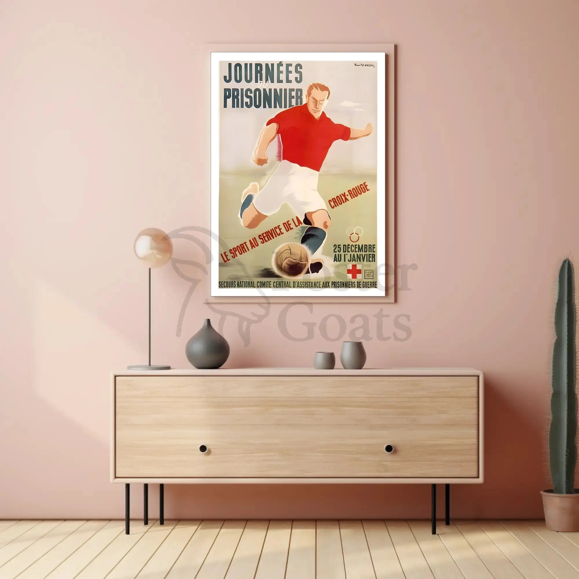 World War II Red Cross Sports Event Poster PosterGoat