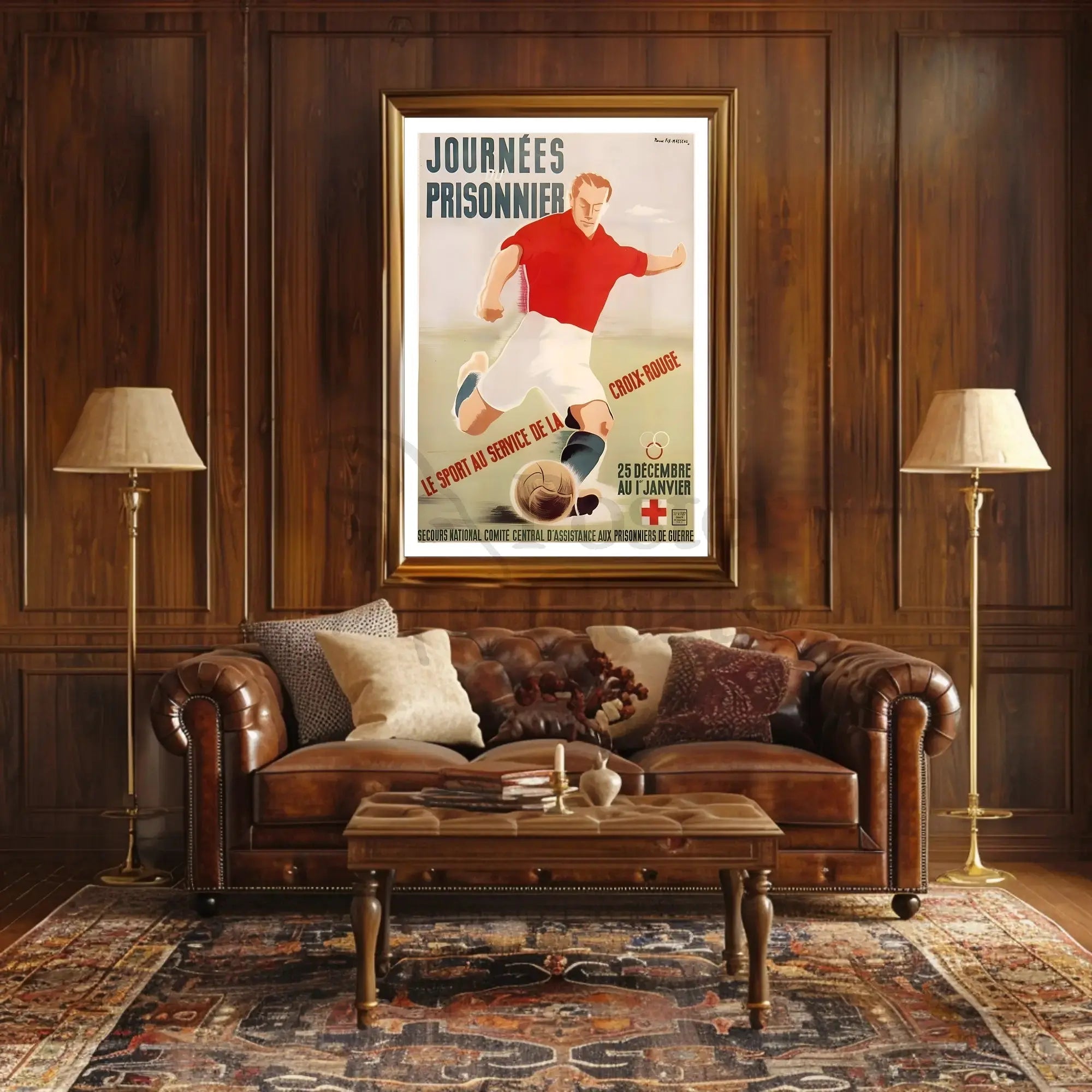 World War II Red Cross Sports Event Poster PosterGoat