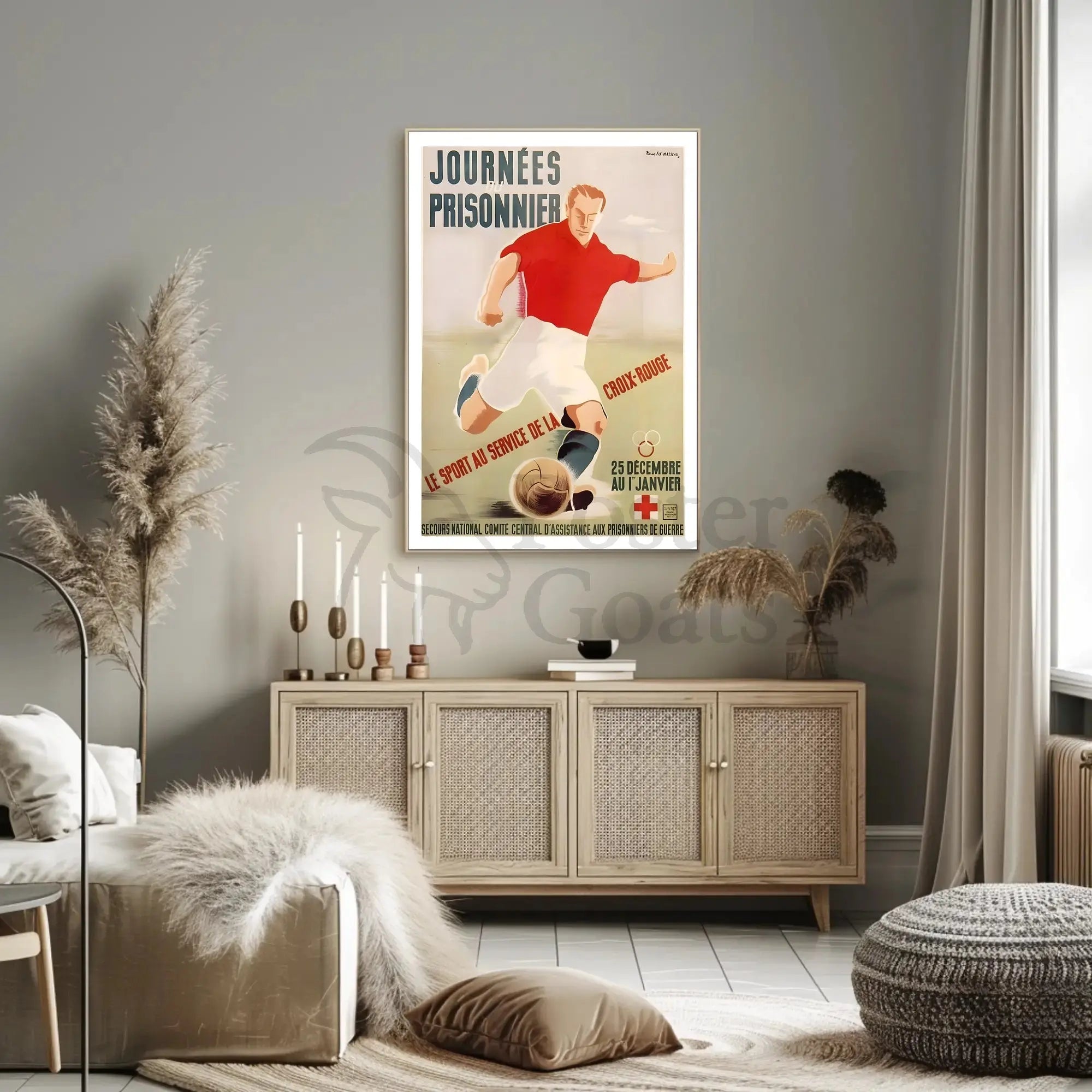 World War II Red Cross Sports Event Poster PosterGoat